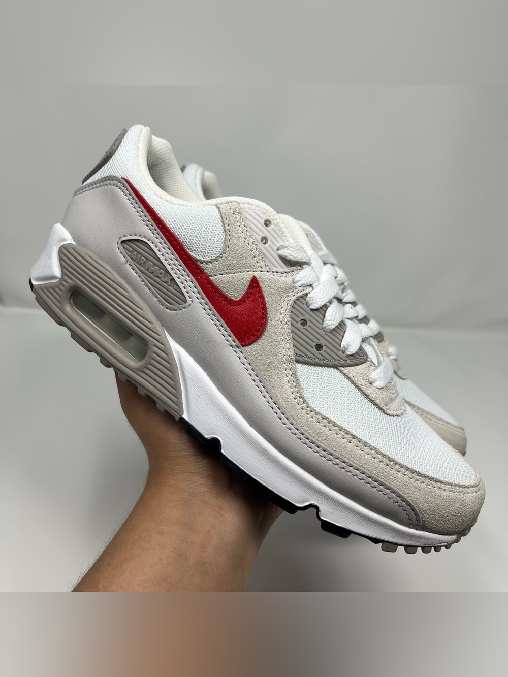 Nike air max 90 grey/red size 6.5 Men (8 women)